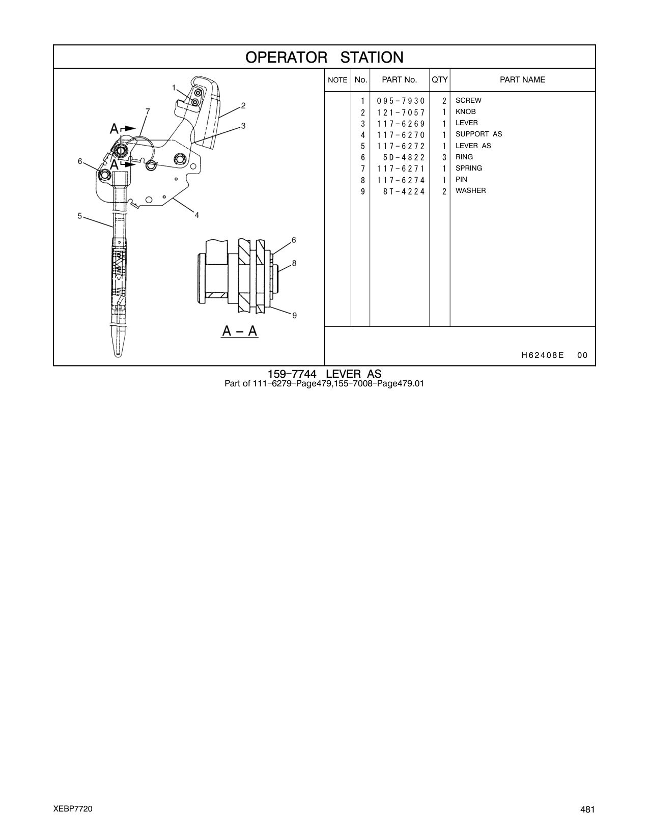 117-6274 PIN CAT parts manual diagram