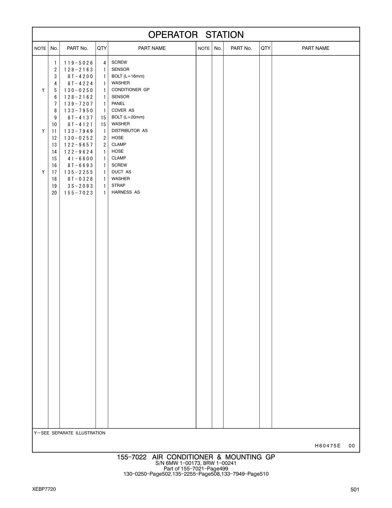 4I-6600 CLAMP CAT parts manual diagram