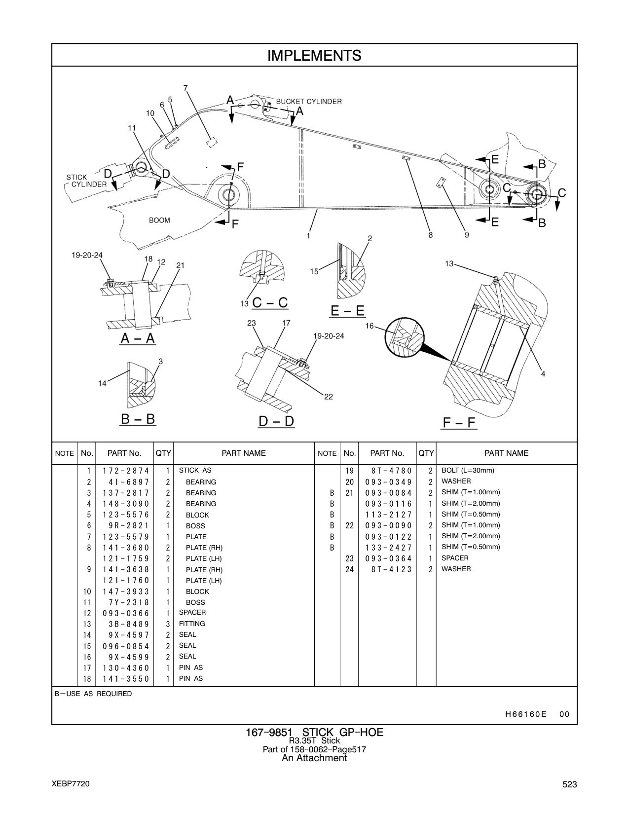 130-4360 PIN AS CAT parts manual diagram