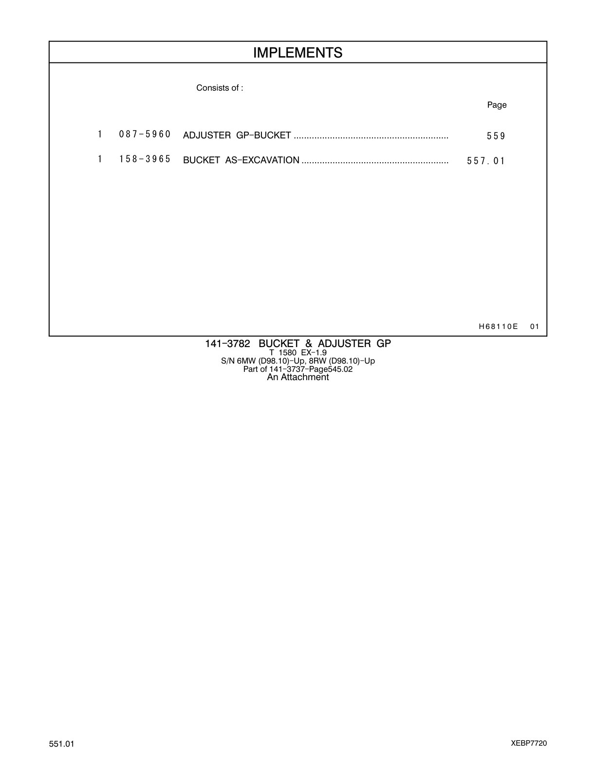 158-3965 BUCKET AS-EXCAVATION CAT parts manual diagram