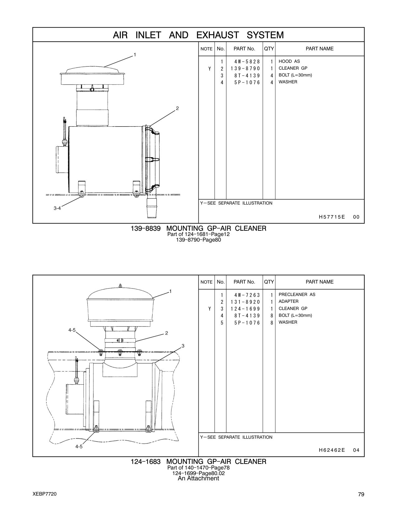 139-8790 CLEANER GP CAT parts manual diagram