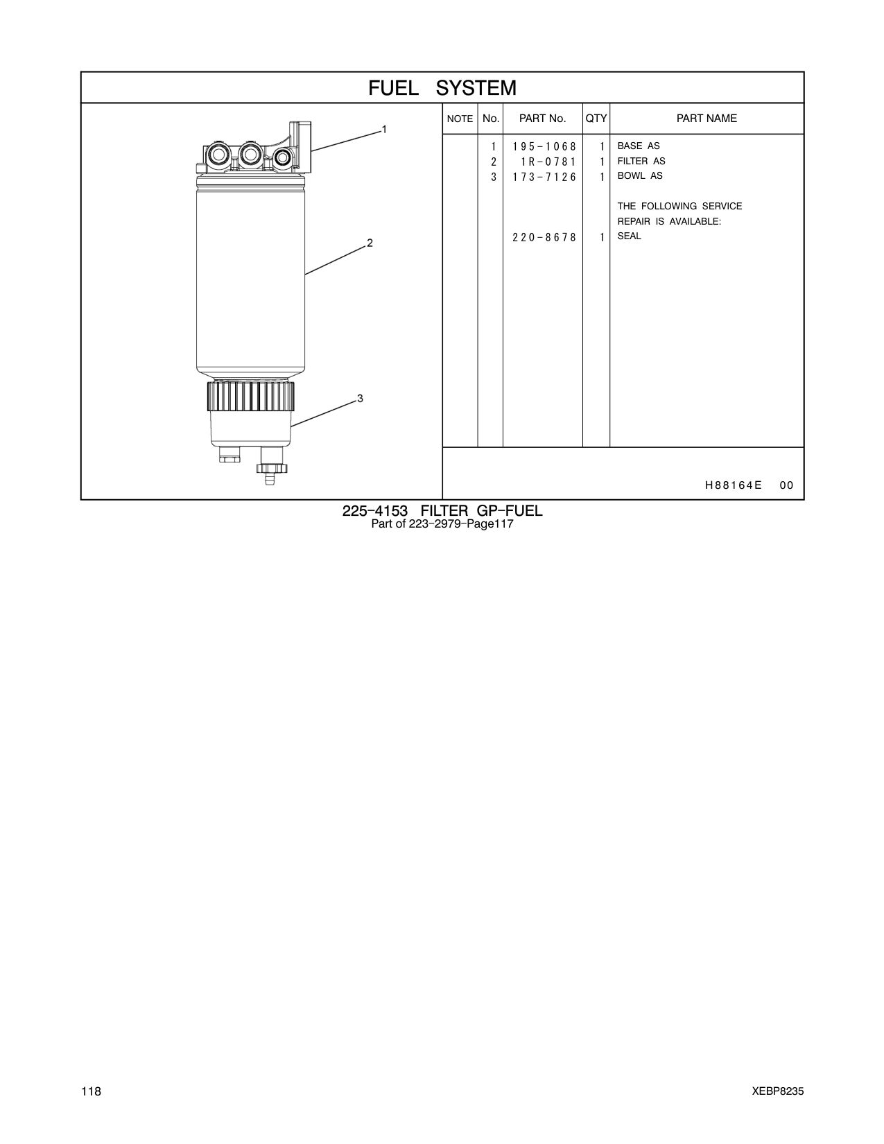 1R-0781 FILTER AS CAT parts manual diagram