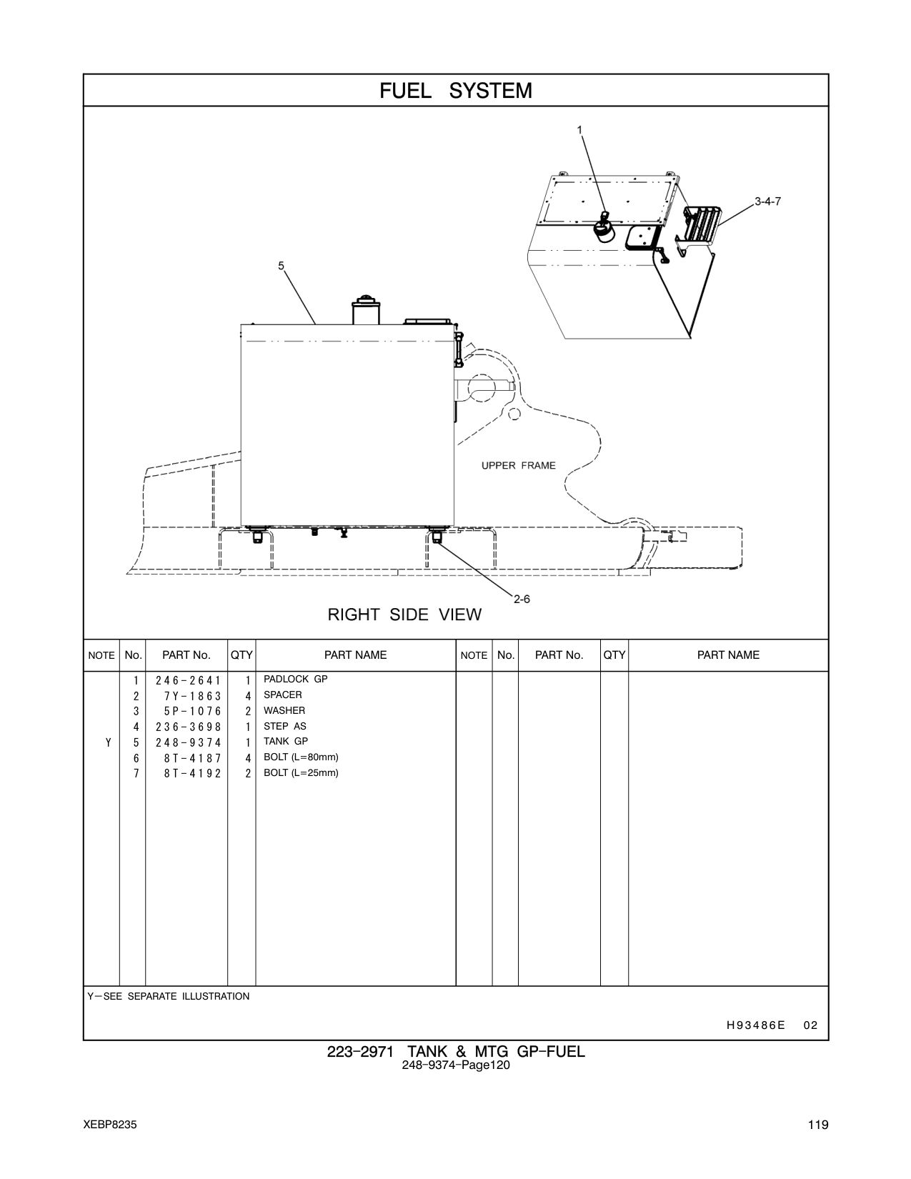 248-9374 TANK GP CAT parts manual diagram