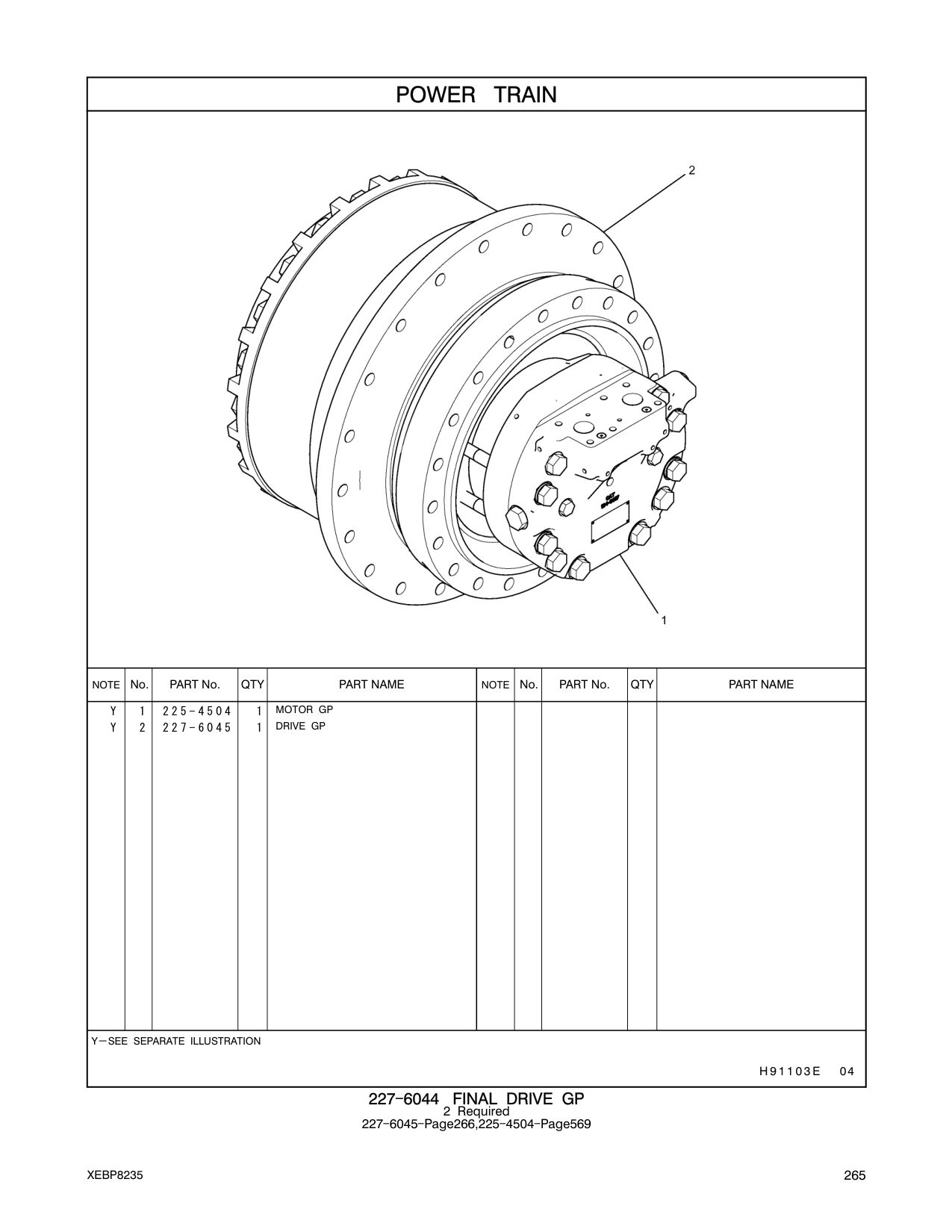227-6045 DRIVE GP CAT parts manual diagram