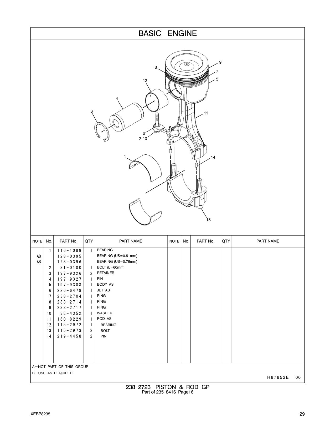 197-9383 BODY AS CAT parts manual diagram