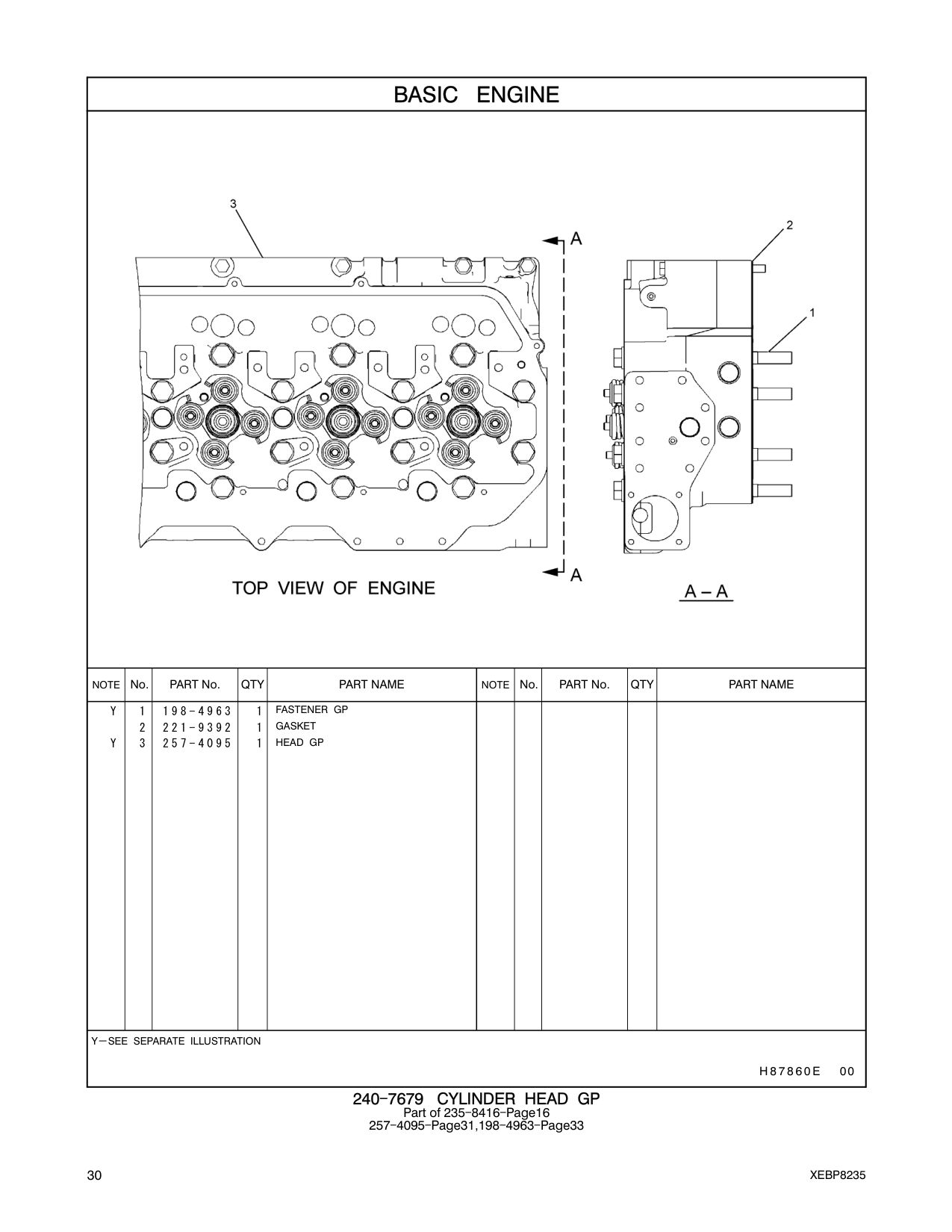 198-4963 FASTENER GP CAT parts manual diagram