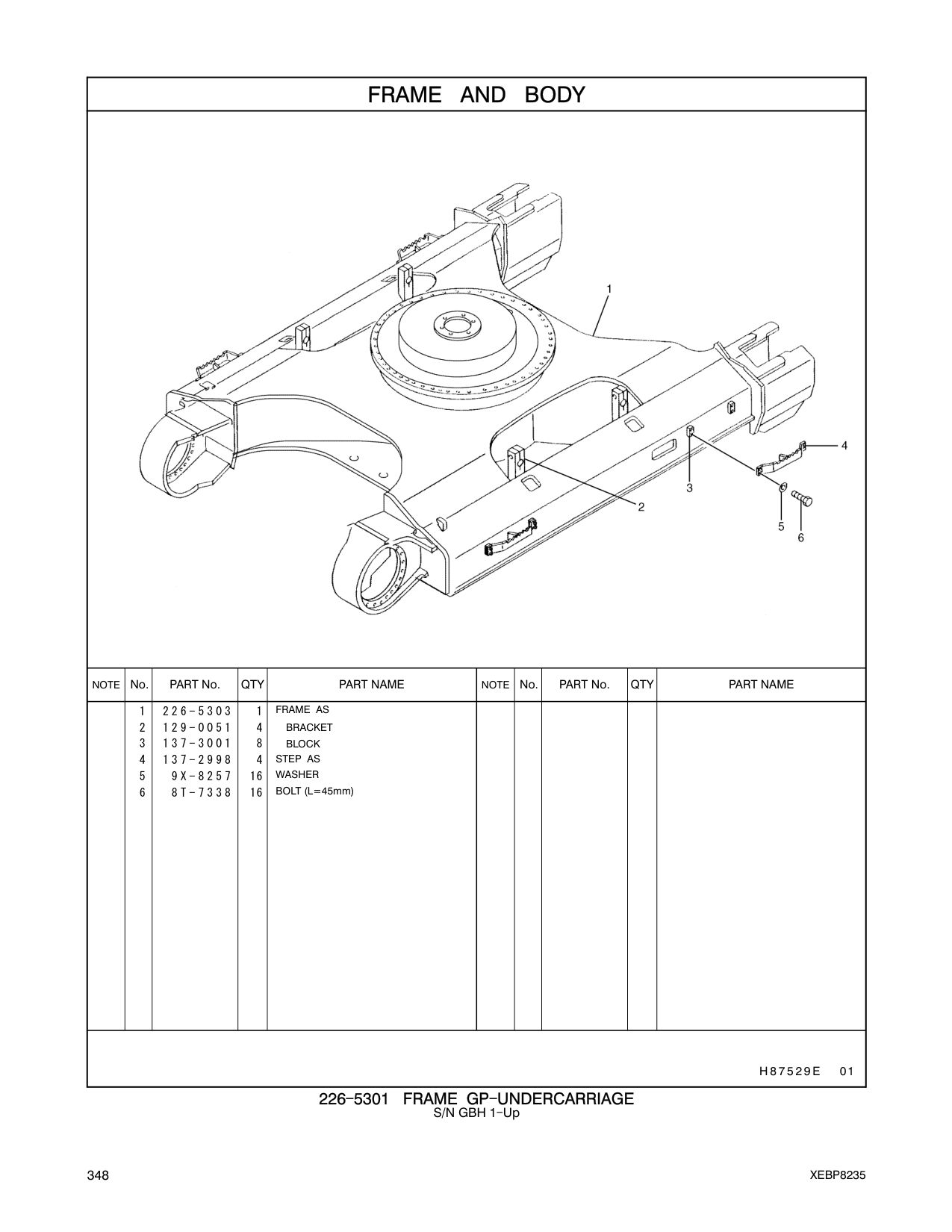 226-5303 FRAME AS CAT parts manual diagram