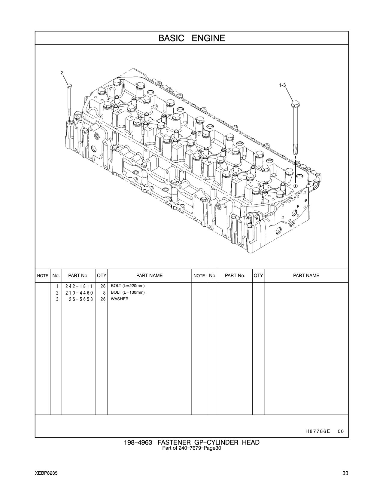 242-1811 BOLT CAT parts manual diagram