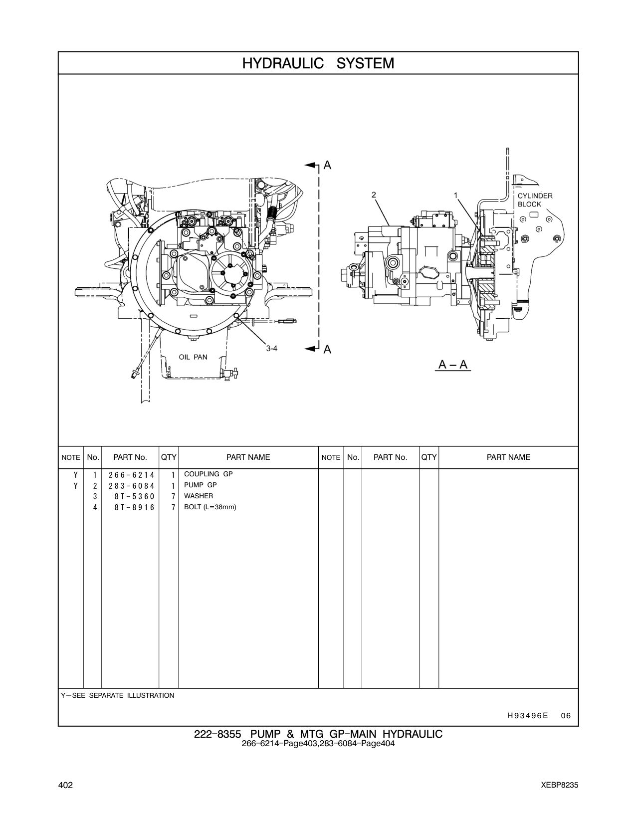 283-6084 PUMP GP CAT parts manual diagram