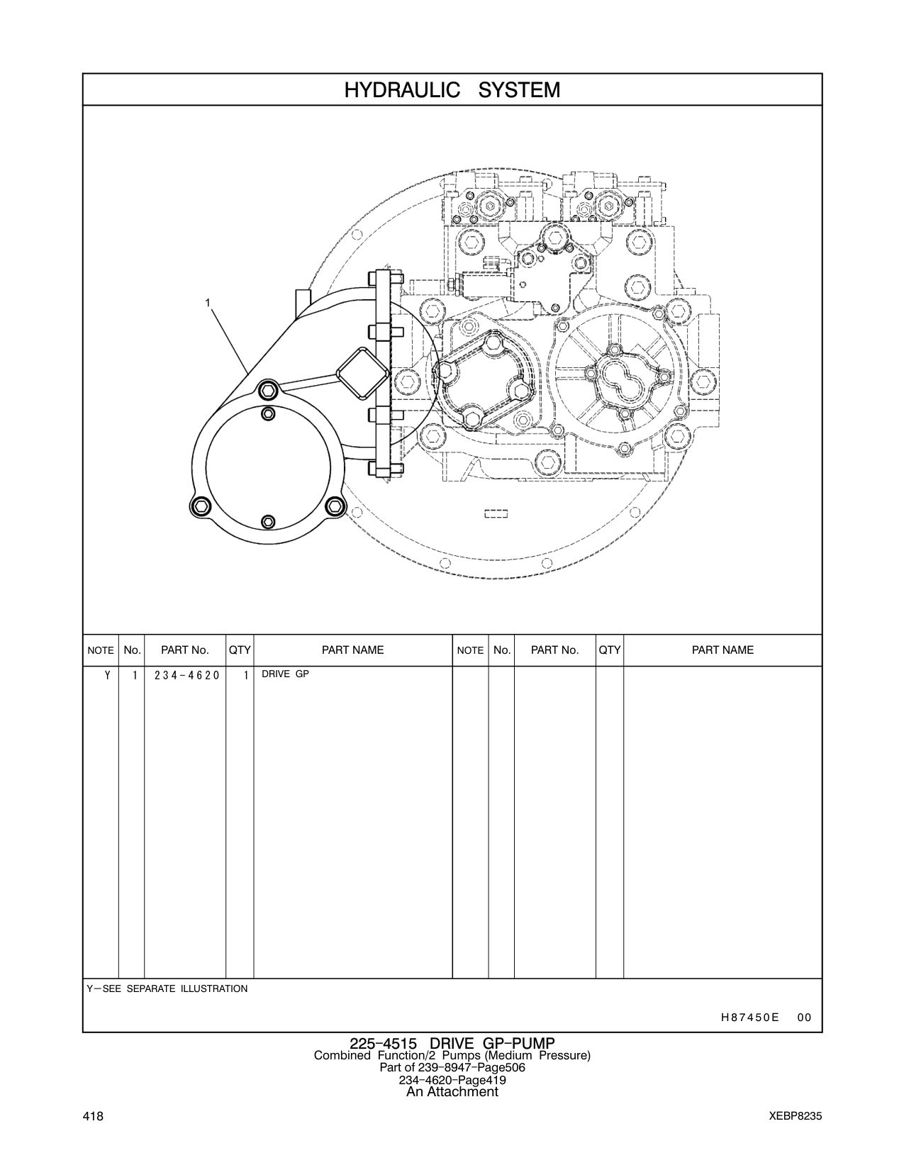 234-4620 DRIVE GP CAT parts manual diagram