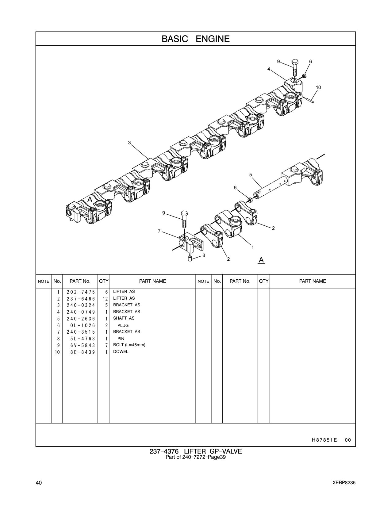 8E-8439 DOWEL CAT parts manual diagram
