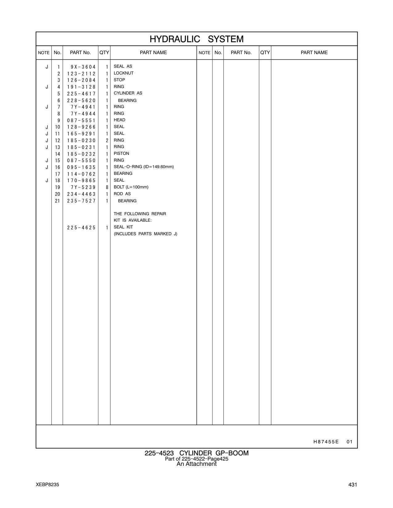 234-4463 ROD AS CAT parts manual diagram