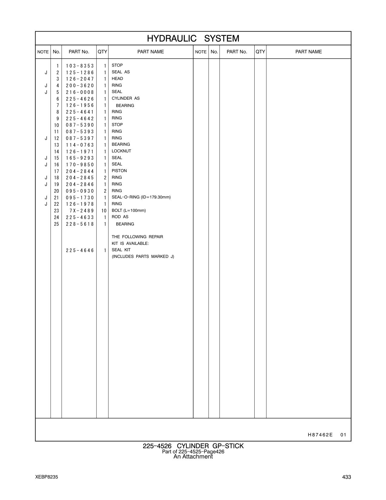 225-4641 RING CAT parts manual diagram