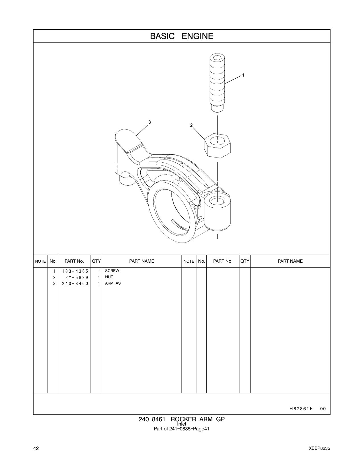 240-8460 ARM AS CAT parts manual diagram