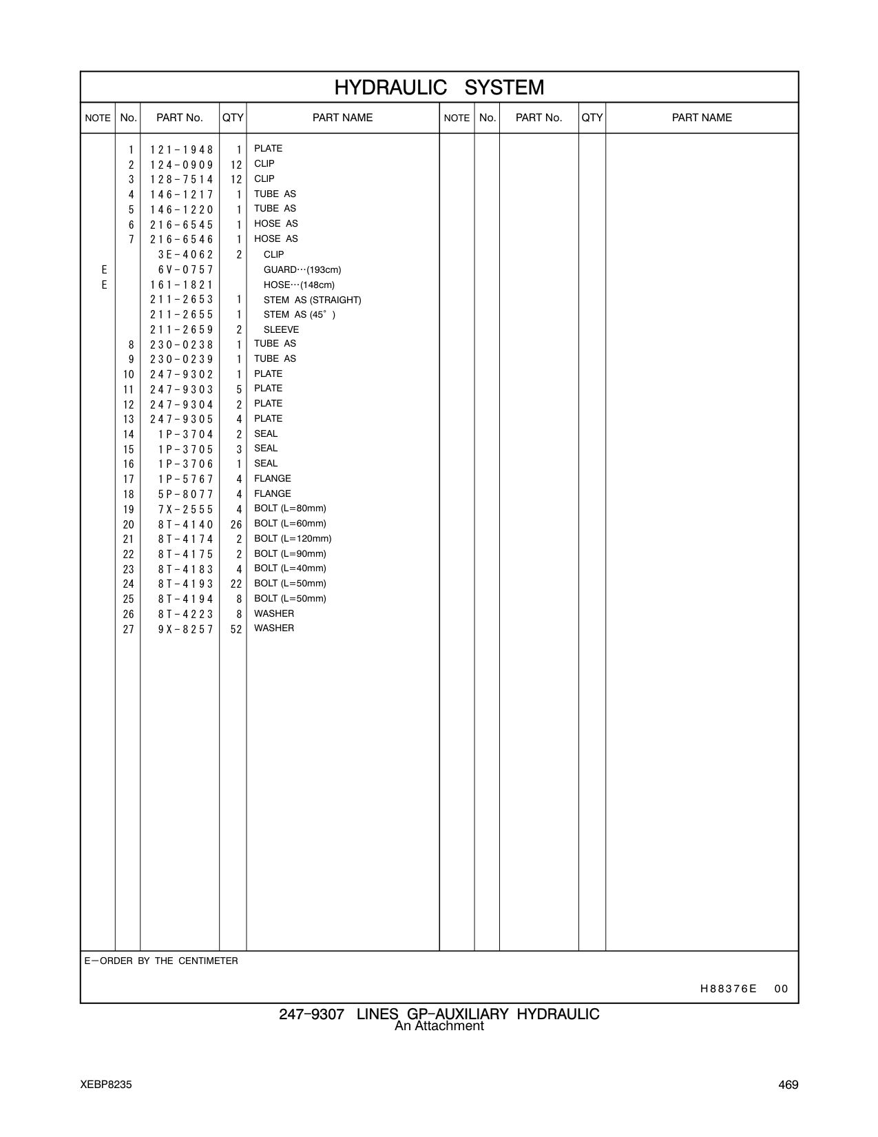 146-1217 TUBE AS CAT parts manual diagram