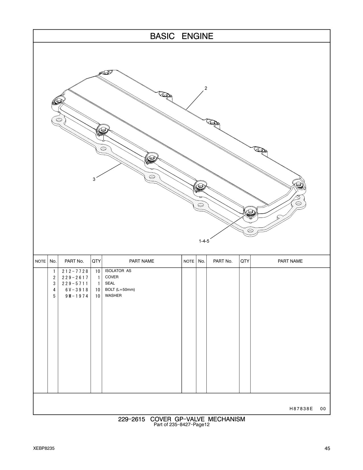 229-5711 SEAL CAT parts manual diagram
