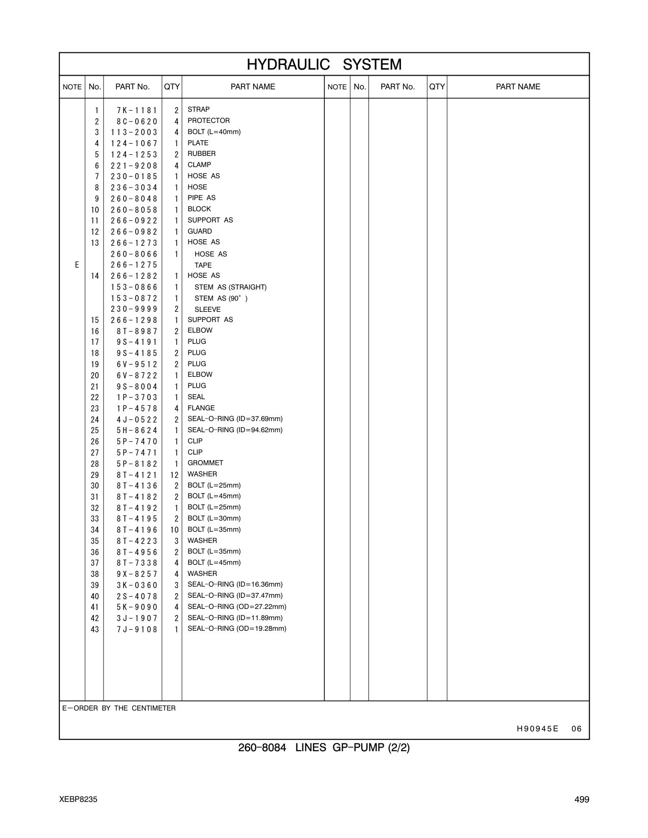 236-3034 HOSE CAT parts manual diagram