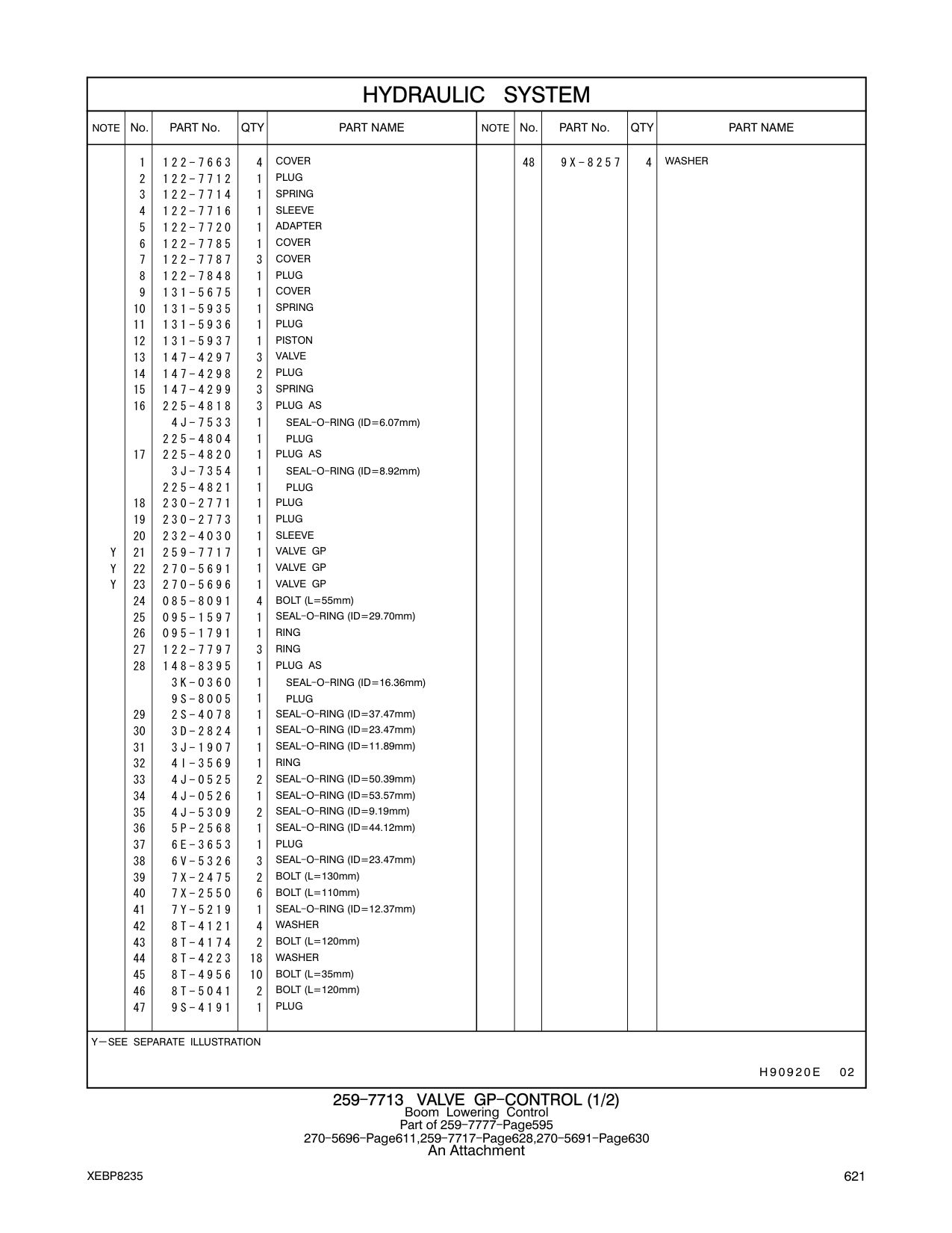 270-5691 VALVE GP CAT parts manual diagram