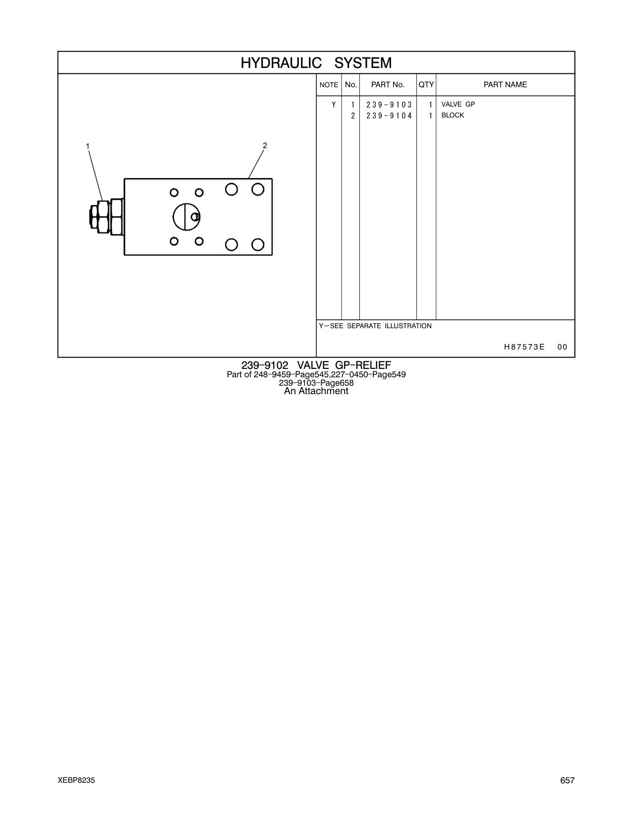 239-9103 VALVE GP CAT parts manual diagram