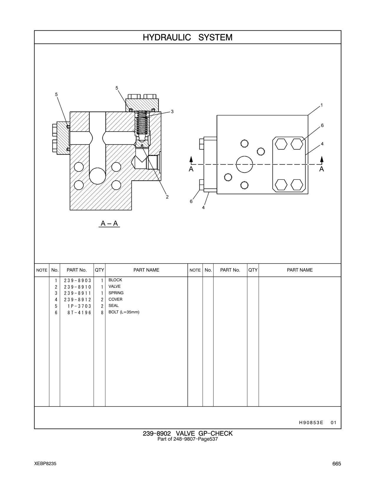 239-8910 VALVE CAT parts manual diagram