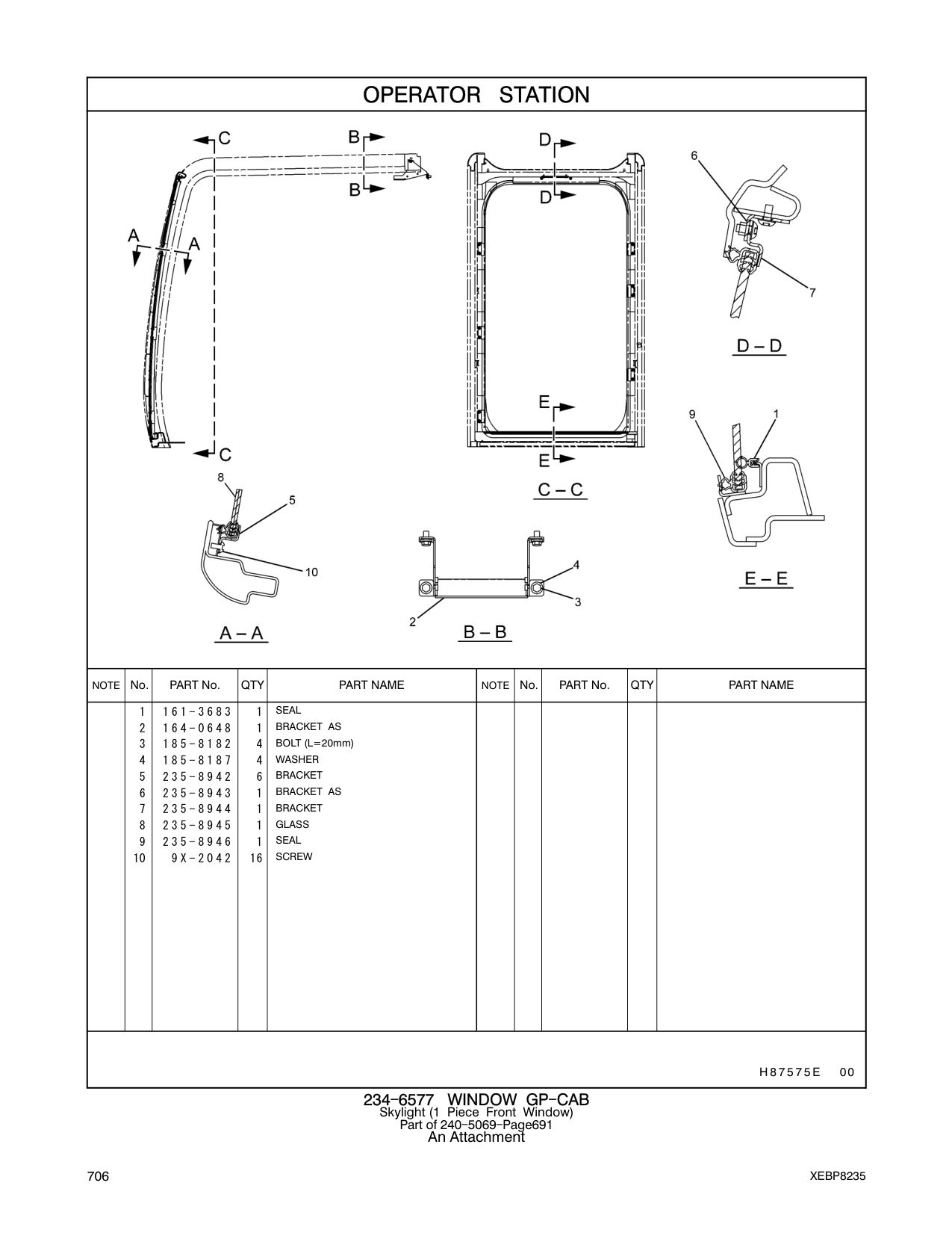 235-8946 SEAL CAT parts manual diagram