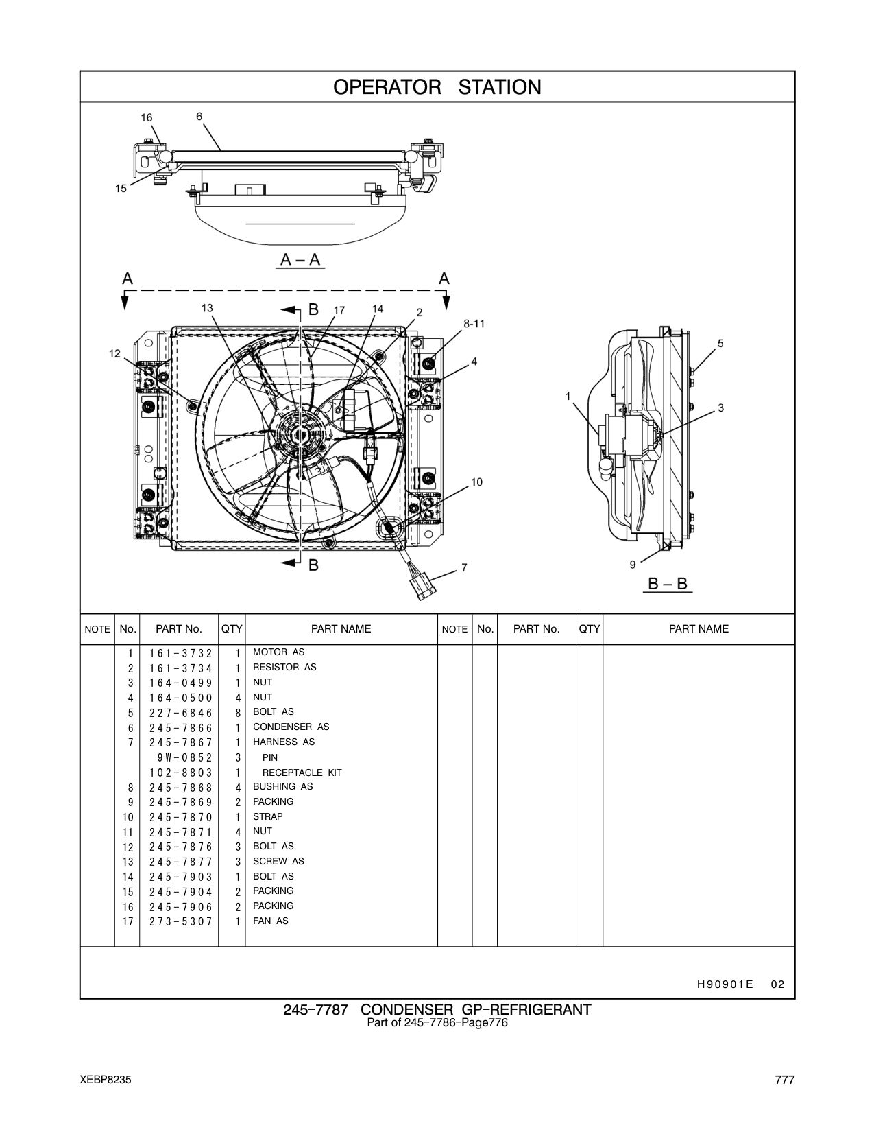 273-5307 FAN AS CAT parts manual diagram
