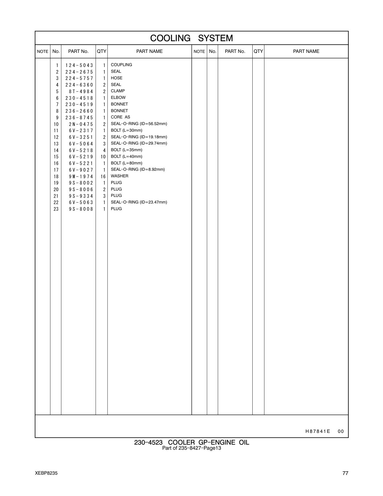 236-8745 CORE AS CAT parts manual diagram