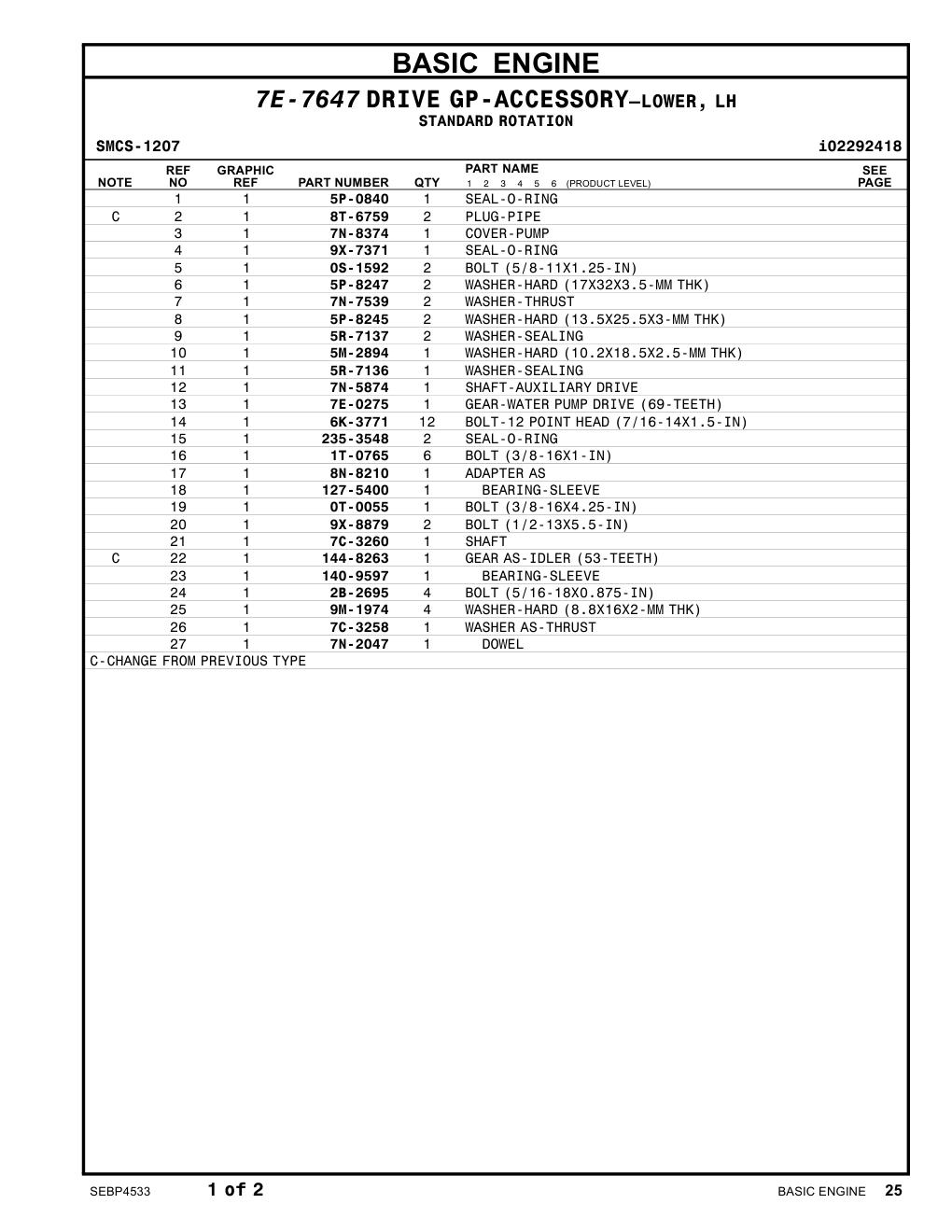 5R-7136 WASHER-SEALING CAT parts manual diagram