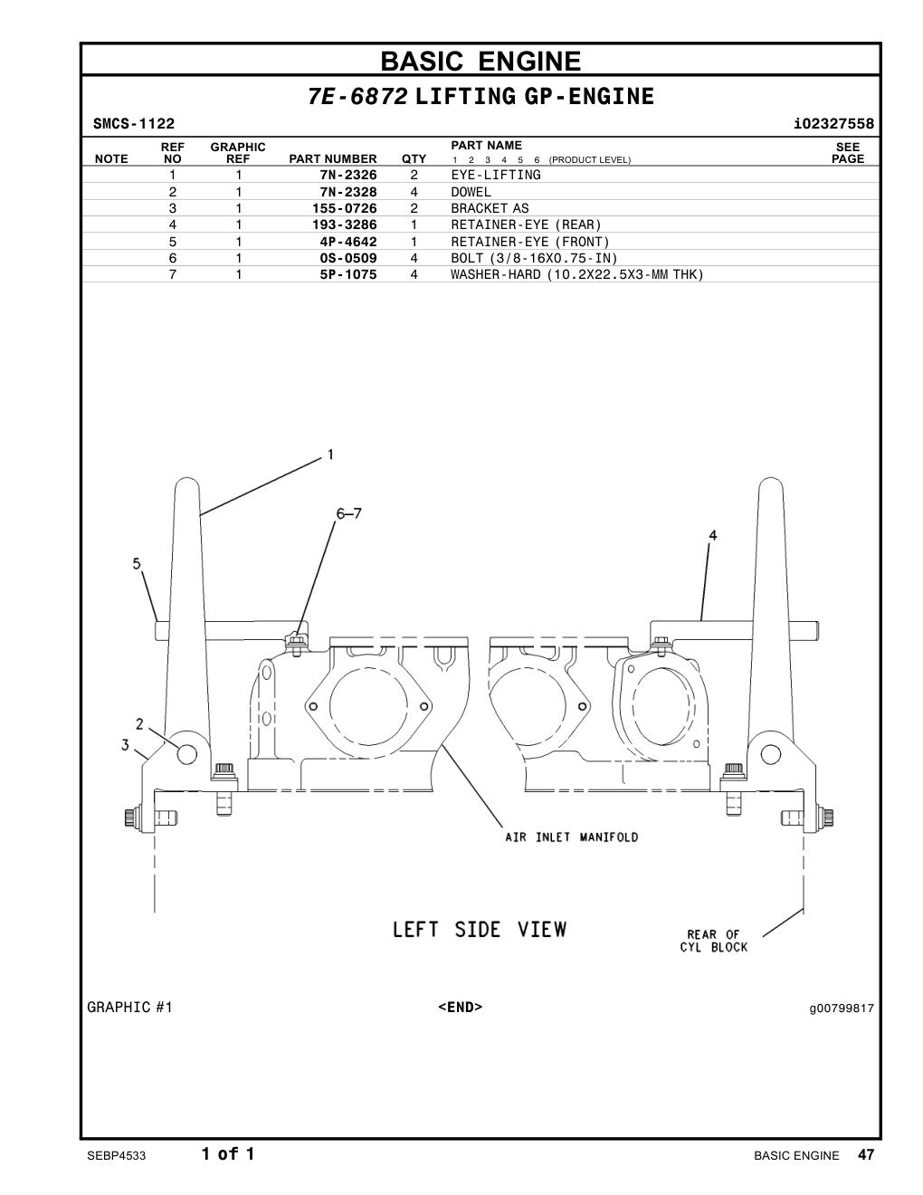7N-2328 DOWEL CAT parts manual diagram