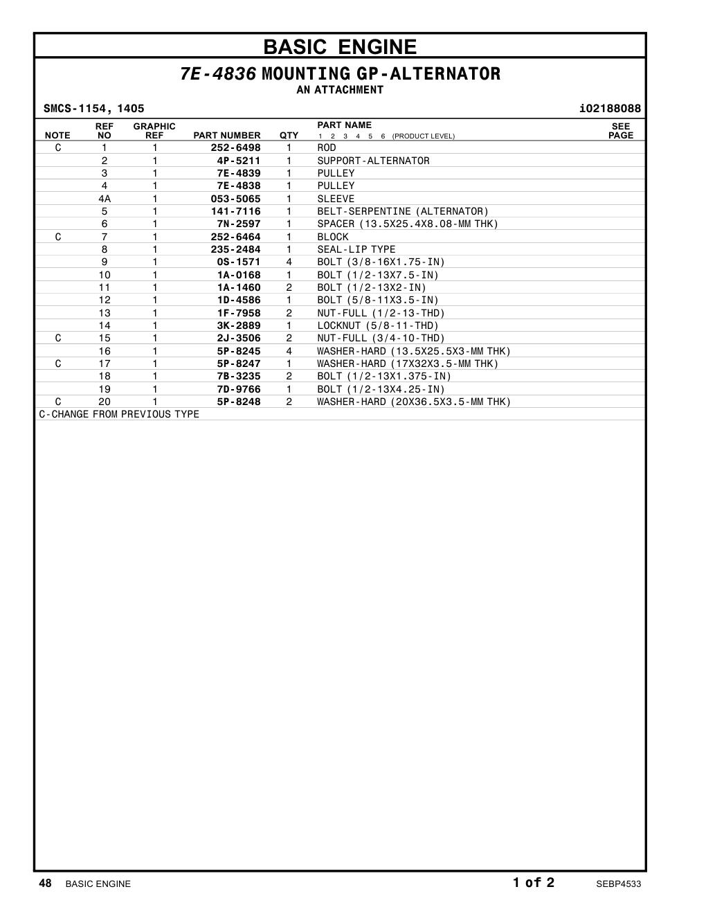 7E-4839 PULLEY (8-GROOVE) CAT parts manual diagram