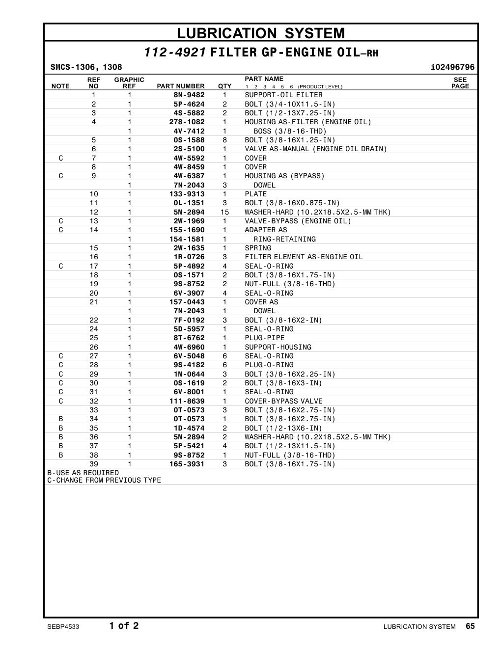 5D-5957 SEAL-O-RING CAT parts manual diagram