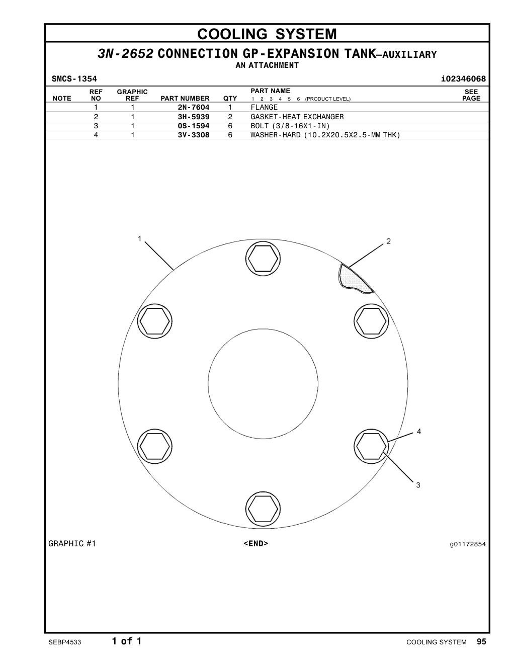 2N-7604 FLANGE CAT parts manual diagram