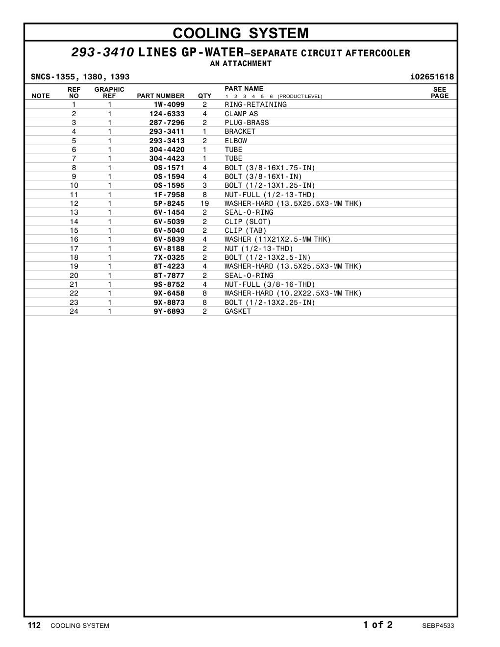 124-6333 CLAMPAS CAT parts manual diagram