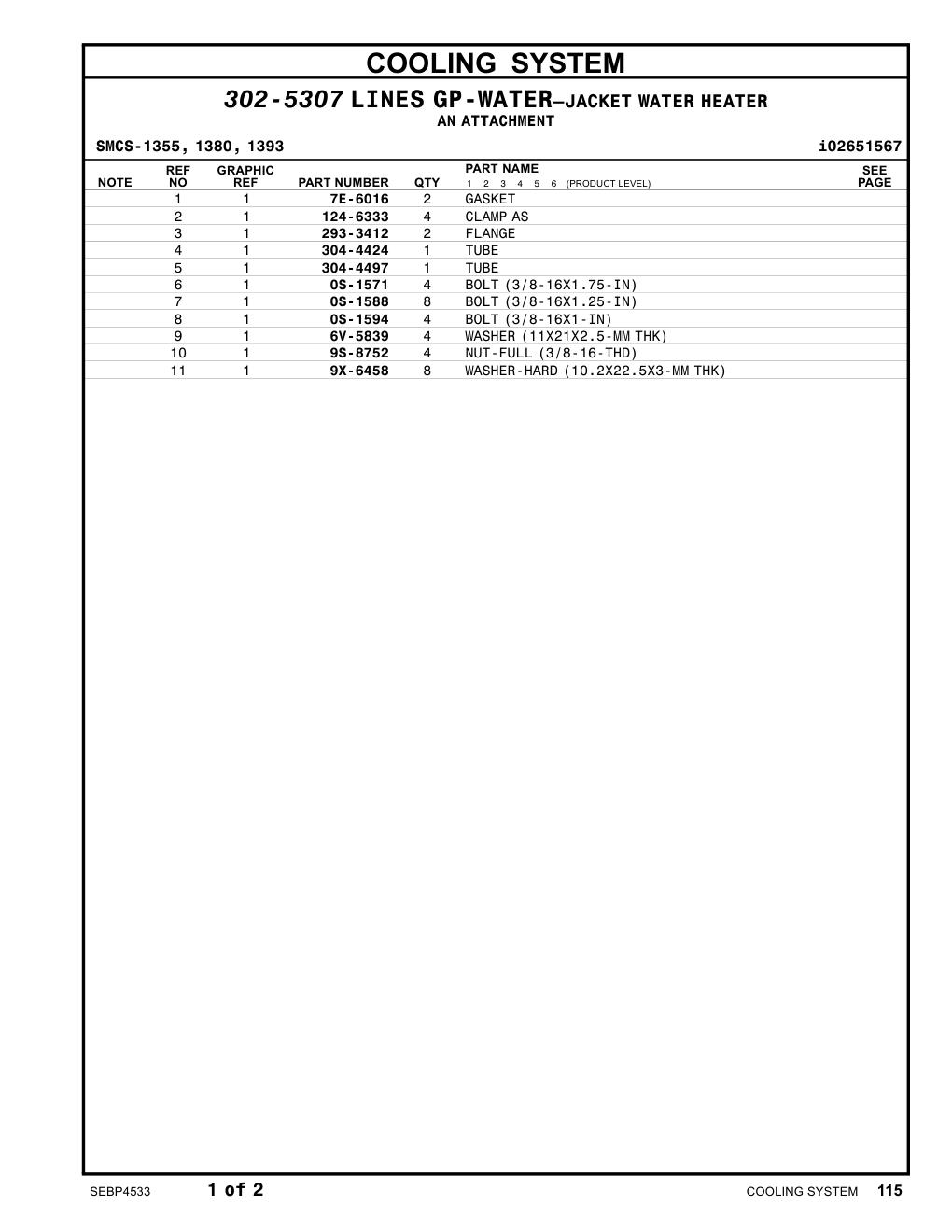 304-4497 TUBE CAT parts manual diagram