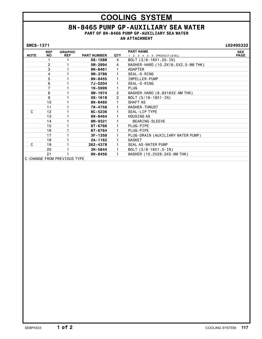 8M-9321 BEARING-SLEEVE CAT parts manual diagram