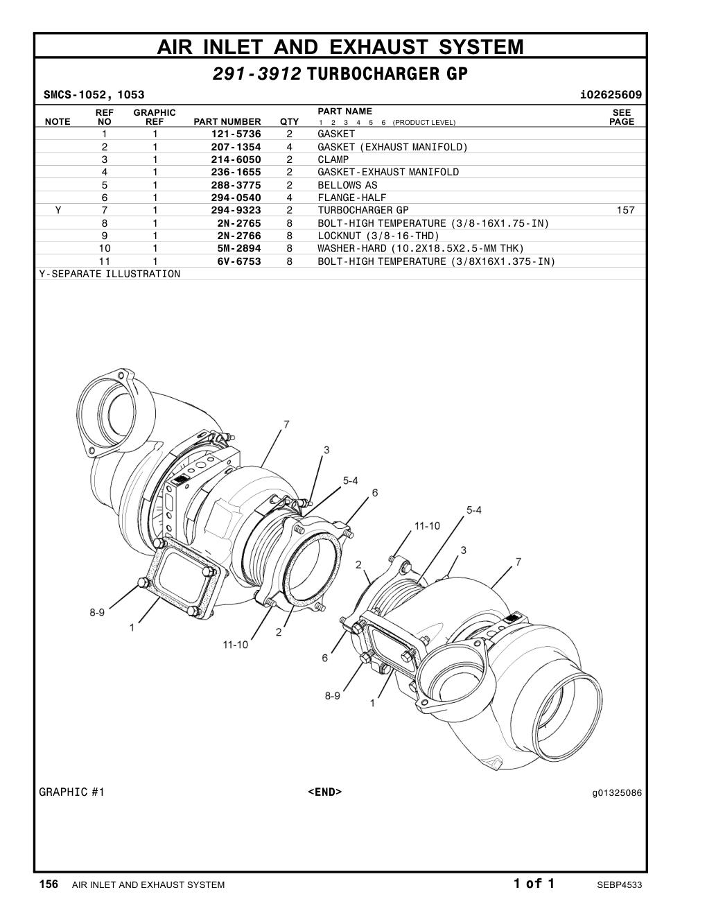 294-9323 TURBOCHARGERGP CAT parts manual diagram