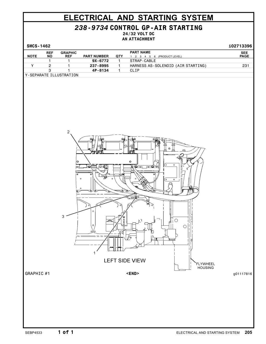 9X-6772 STRAP-CABLE CAT parts manual diagram