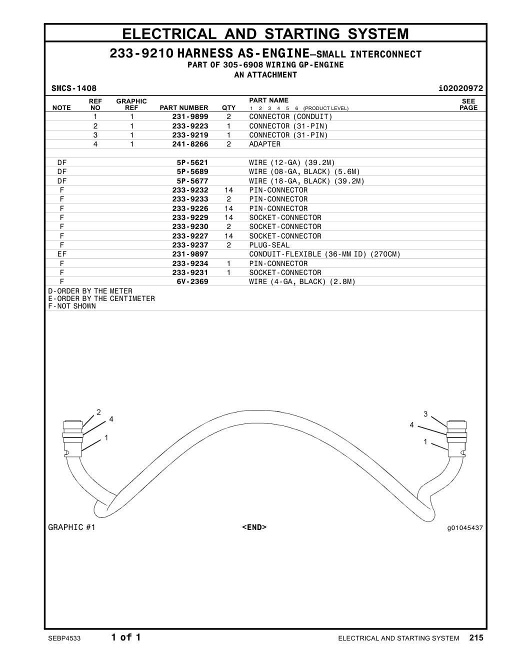 233-9223 CONNECTOR(31-PIN) CAT parts manual diagram