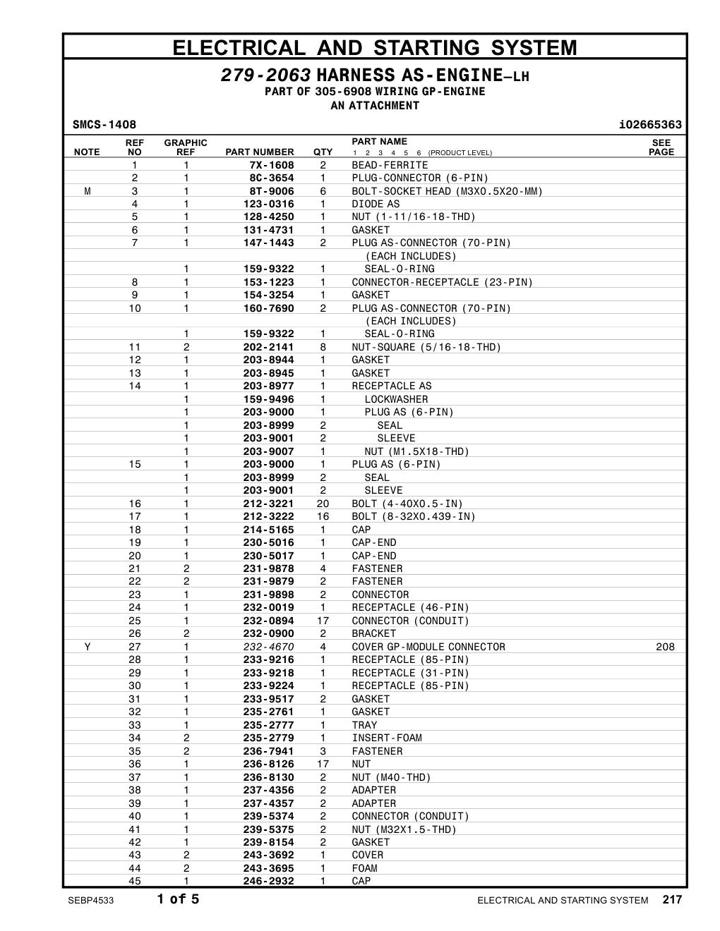 8C-3654 PLUG-CONNECTOR(6-PIN) CAT parts manual diagram
