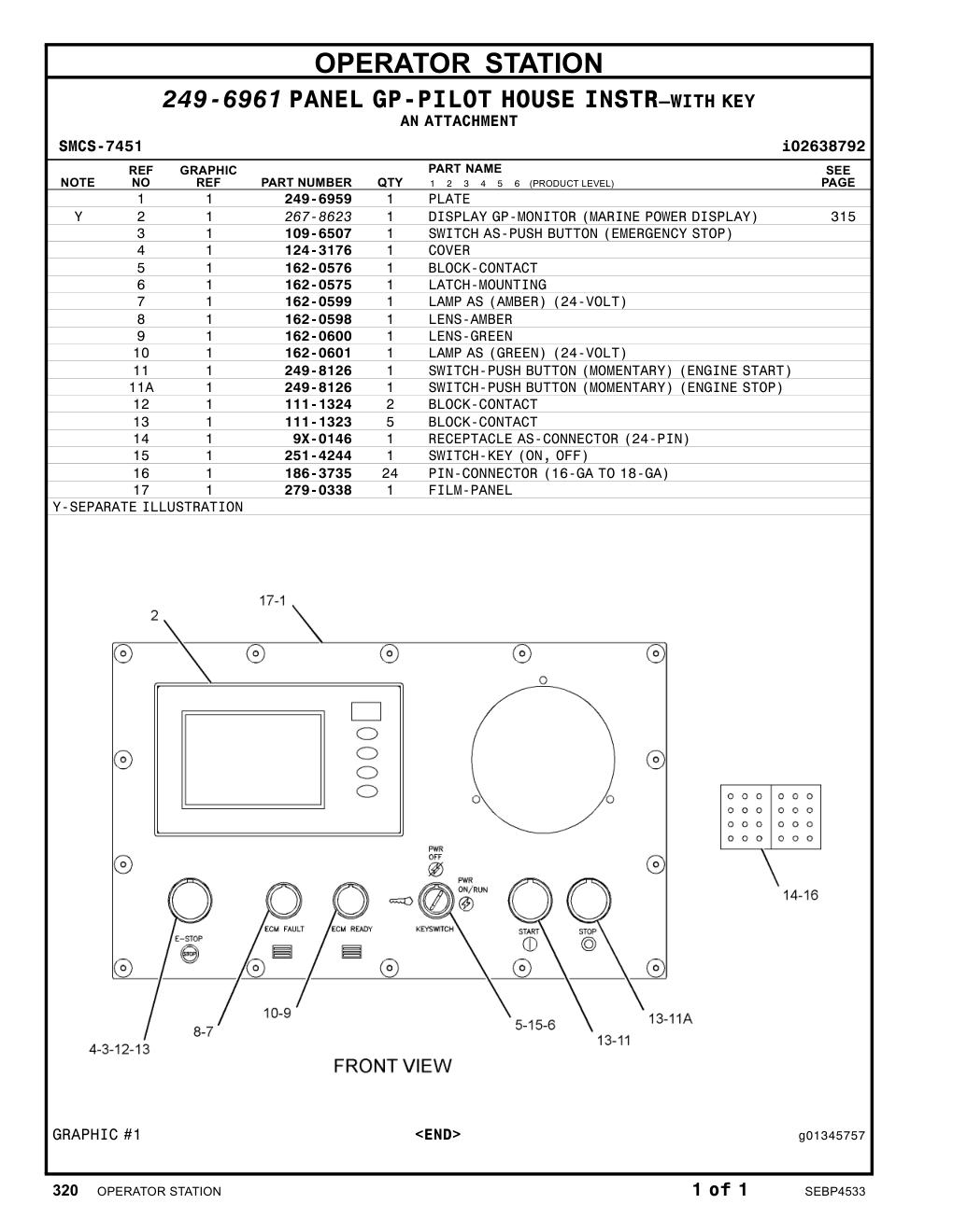 9X-0146 RECEPTACLEAS-CONNECTOR(24-PIN) CAT parts manual diagram