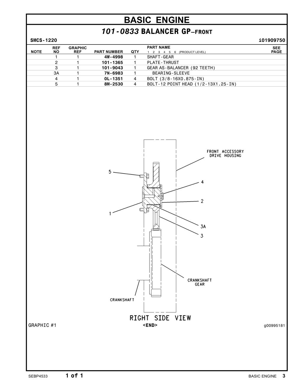 8M-2530 BOLT-12 POINT HEAD (1/2-13X1.25-IN) CAT parts manual diagram