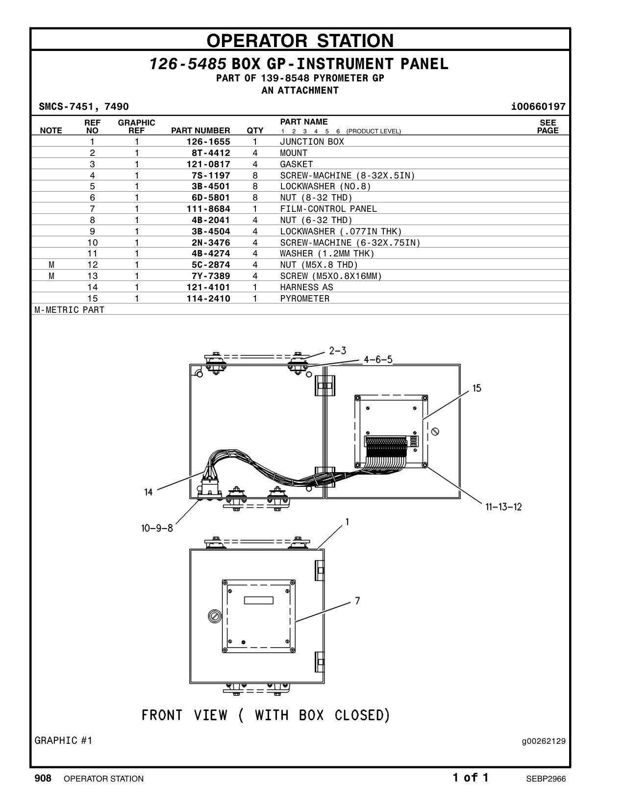 114-2410 PYROMETER CAT parts manual diagram