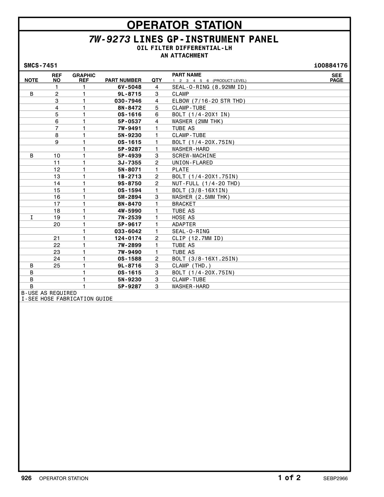 9L-8716 CLAMP CAT parts manual diagram