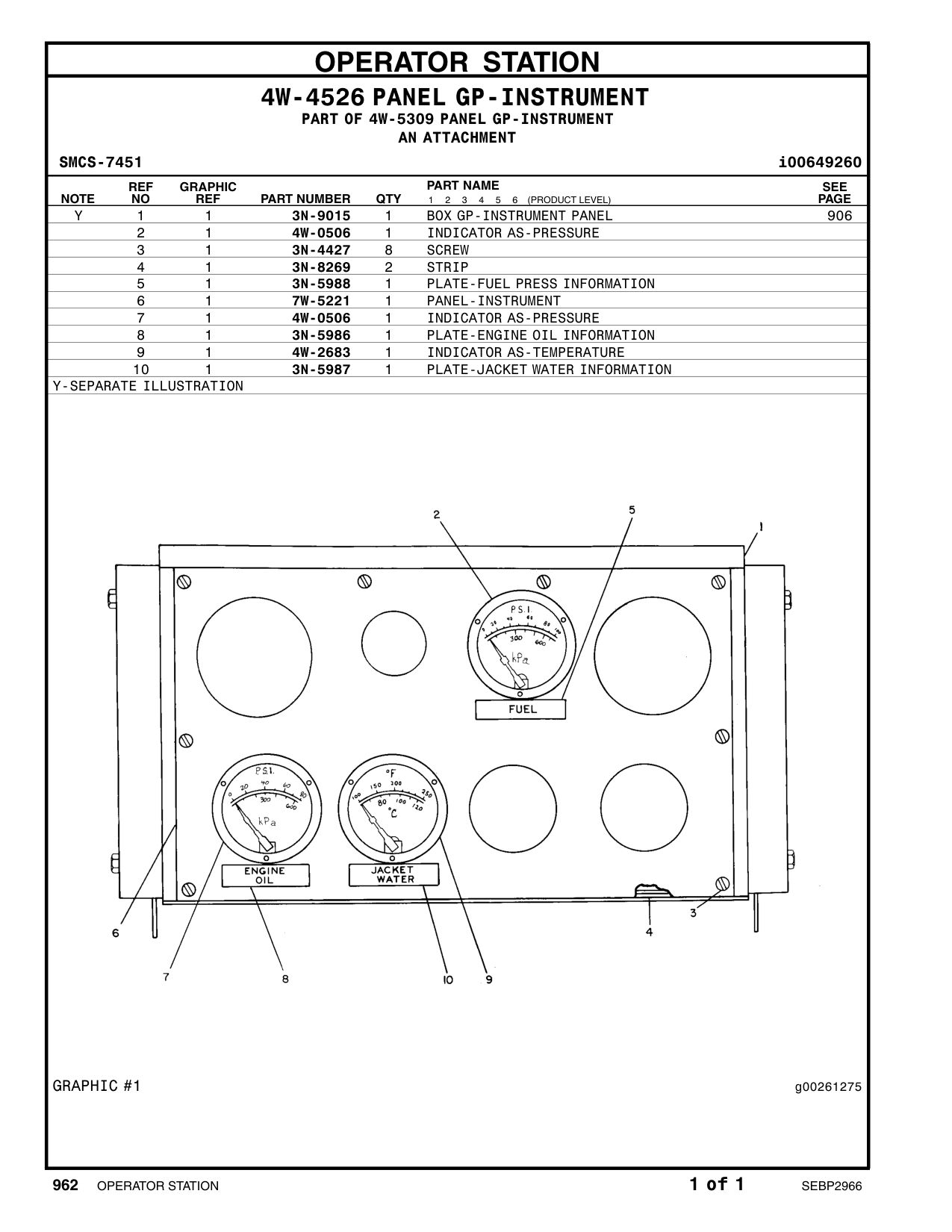 3N-8269 STRIP CAT parts manual diagram