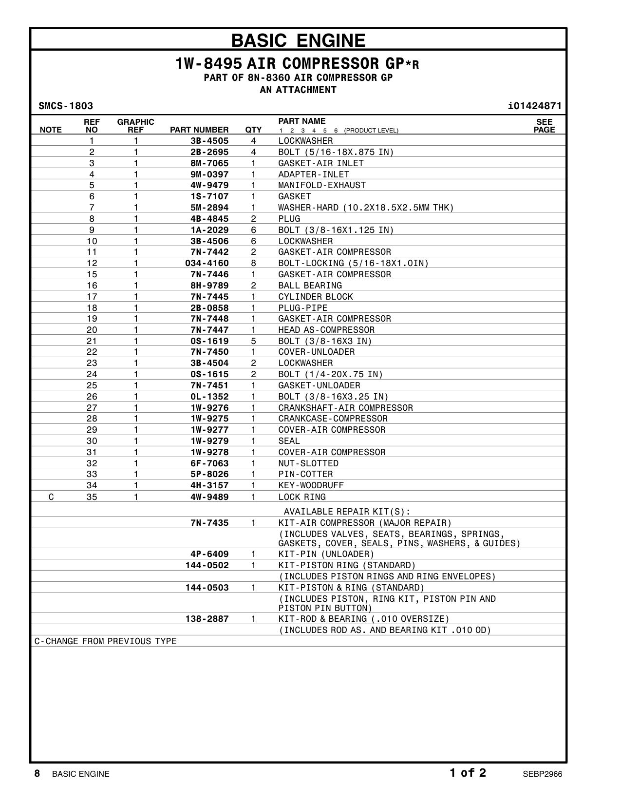 4W-9479 MANIFOLD-EXHAUST CAT parts manual diagram