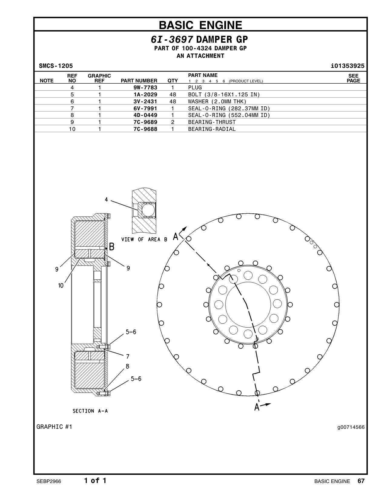 9W-7783 PLUG CAT parts manual diagram