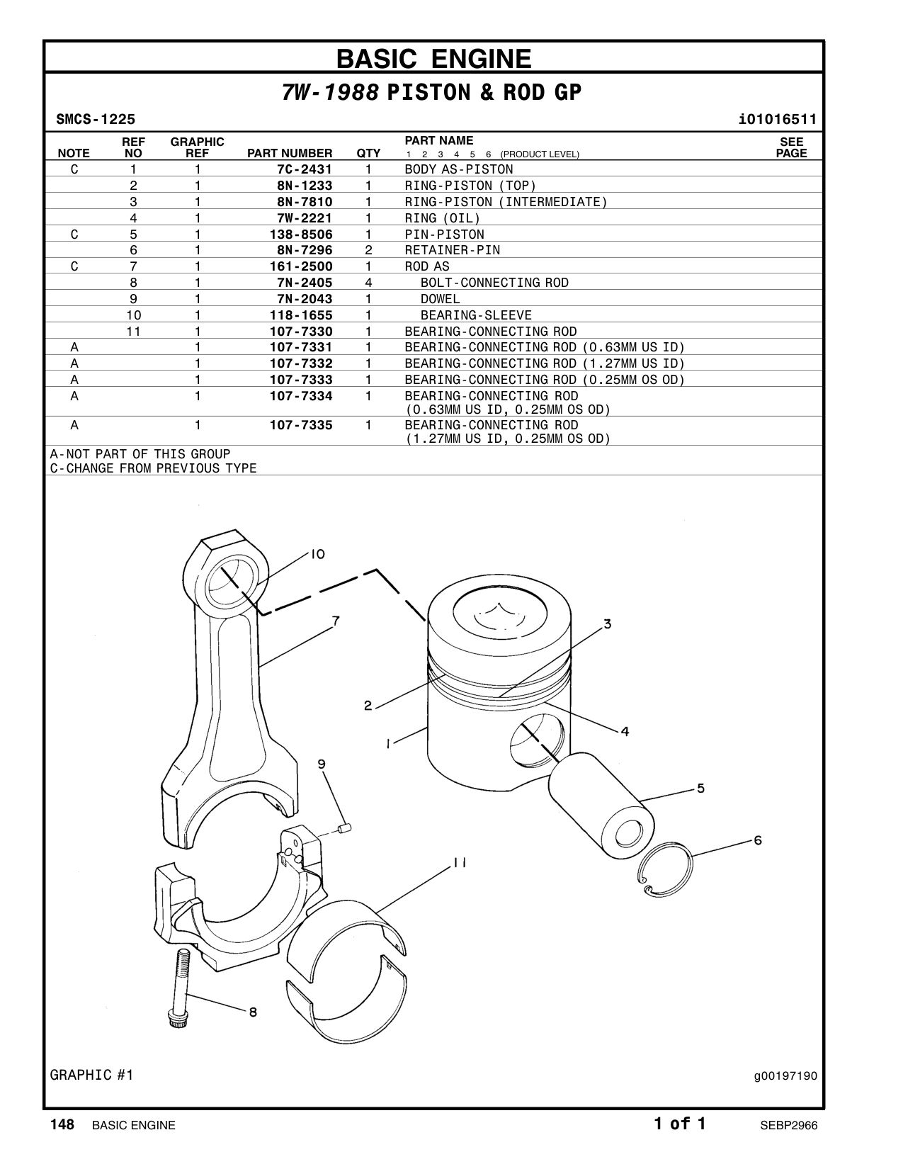 8N-7810 RING-PISTON (INTERMEDIATE) CAT parts manual diagram