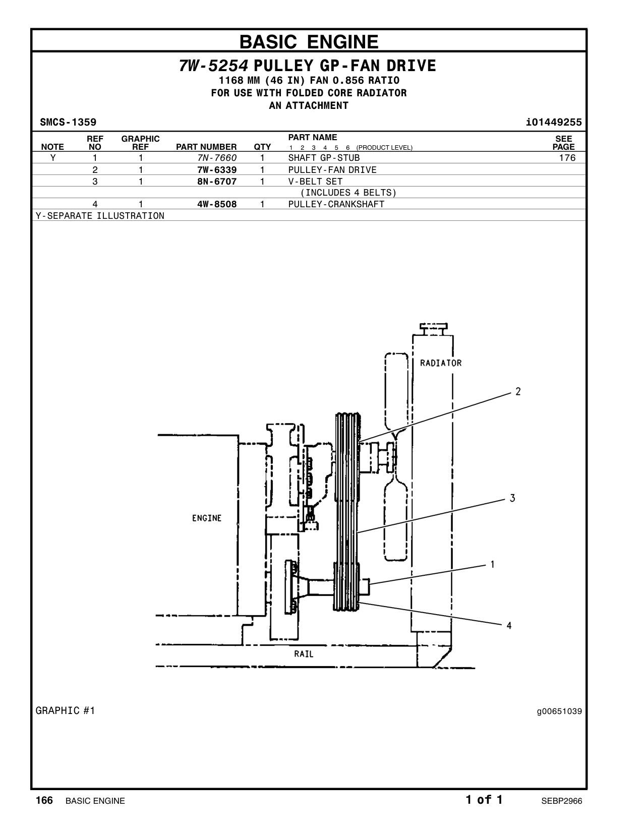 4W-8508 PULLEY-CRANKSHAFT CAT parts manual diagram