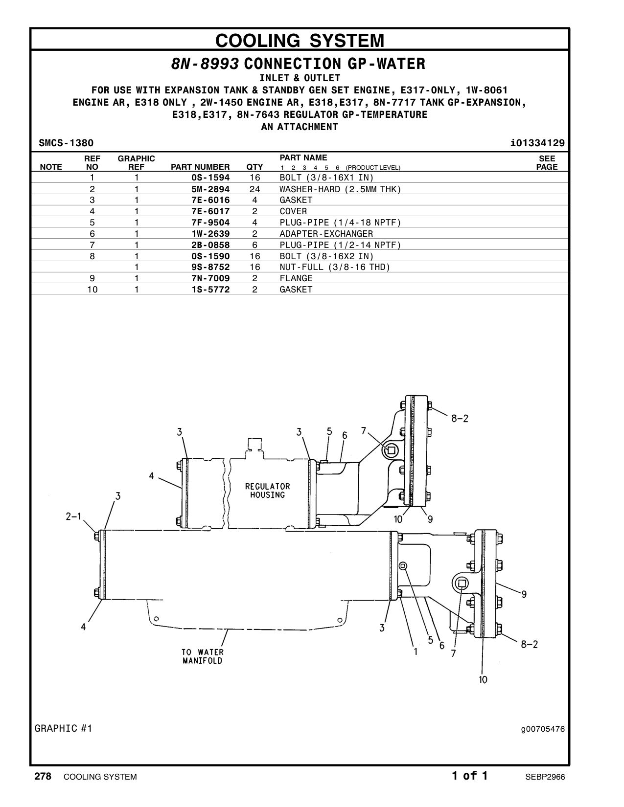 7F-9504 PLUG-PIPE CAT parts manual diagram