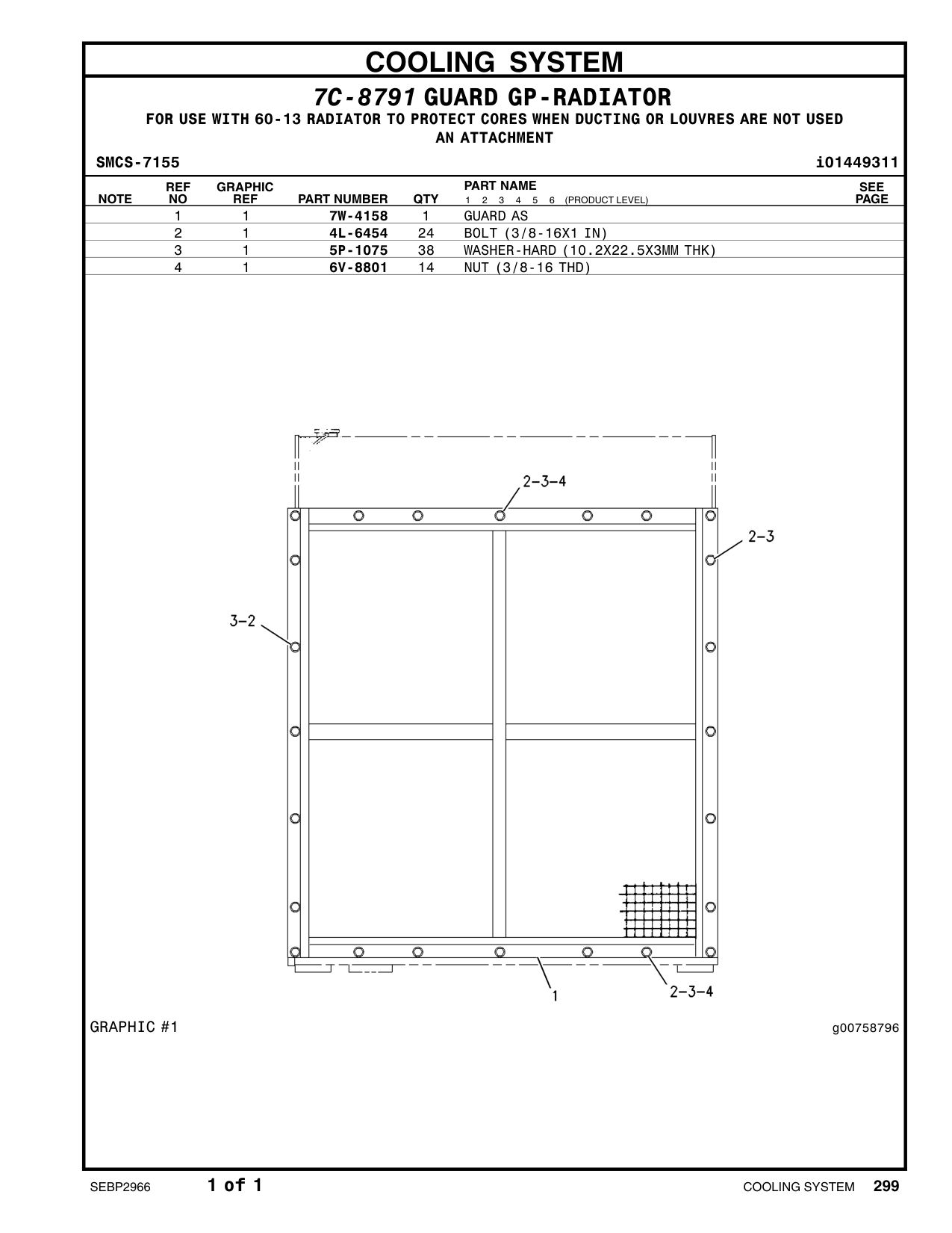 7W-4158 GUARD AS CAT parts manual diagram